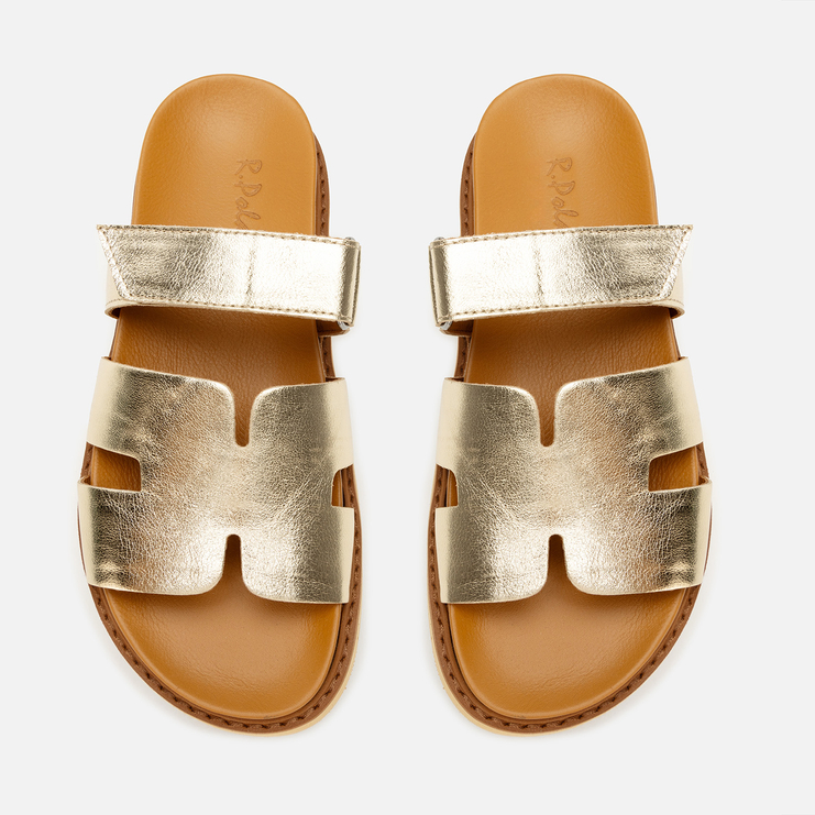 Klapki R.Polański 2159 - Złoty Lico