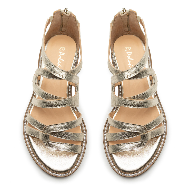 Sandały R.Polański 1642 - Złoty Lico