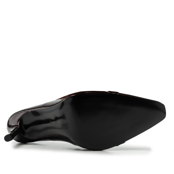 Szpilki R.Polański 2077 - Bordowy Lakier