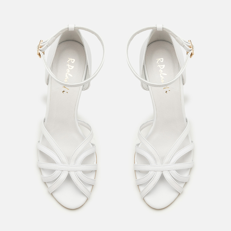 Sandały R.Polański 1812 - Biały Lico