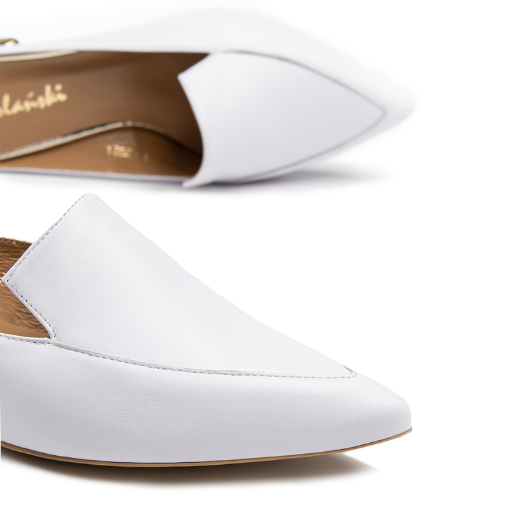 Klapki 1013 - Biały Lico