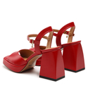Sandały R.Polański 1506 - Czerwony Lico