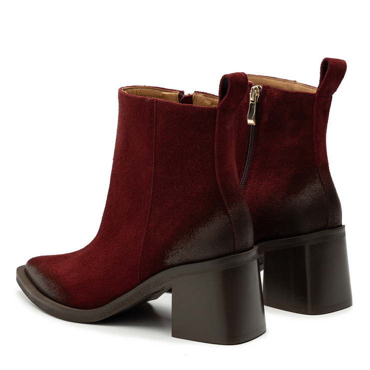 Botki R.Polański 1867 - Bordowy Zamsz