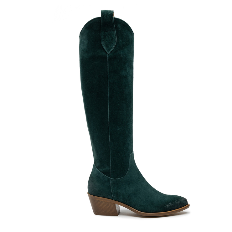 Kozaki R.Polański 1416 - Zielony Zamsz