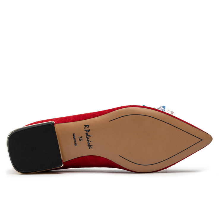 Baleriny R.Polański 1265/A - Czerwony Zamsz