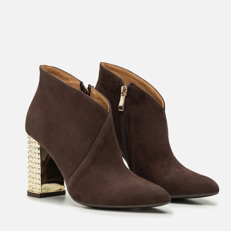 Botki R.Polański 975 - Brązowy Zamsz