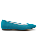 Baleriny 727 - Turkusowy Zamsz