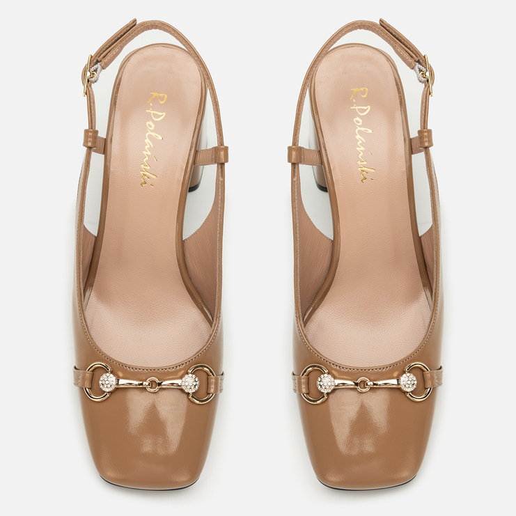 Sandały R.Polański 2172 - Camel Naplak