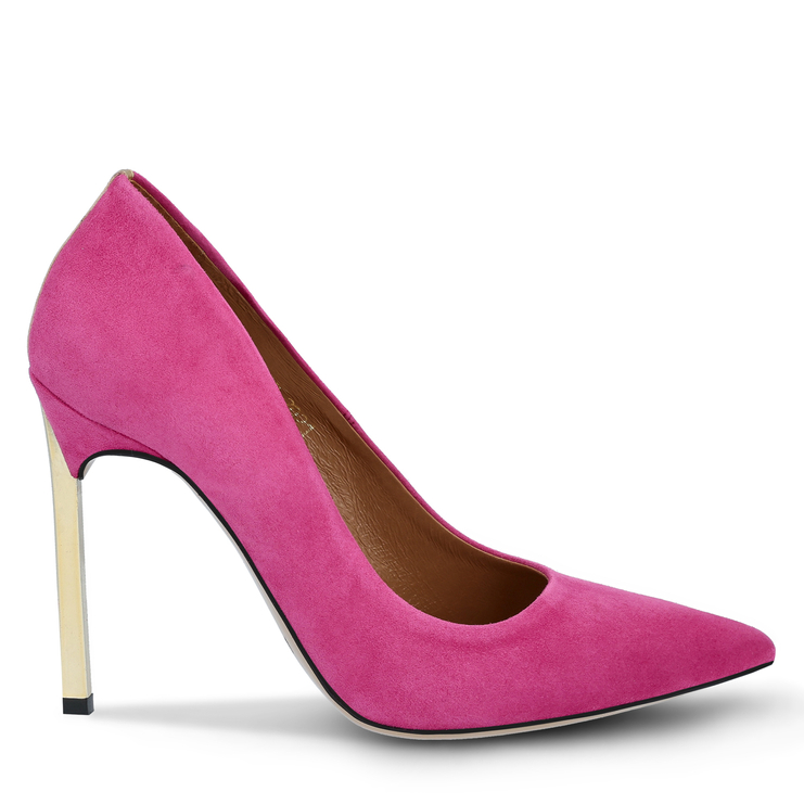 Szpilki 1044 - Magnolia Zamsz