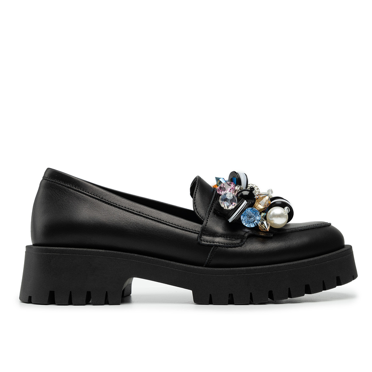 Mokasyny R.Polański 1696 - Czarny Polina 550 Lico