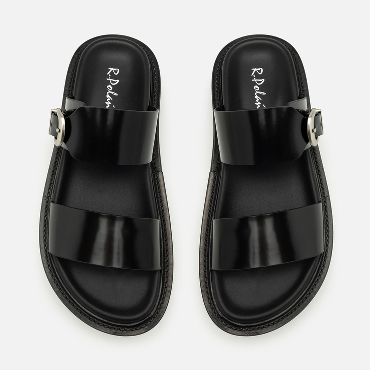 Klapki R.Polański 2130 - Czarny