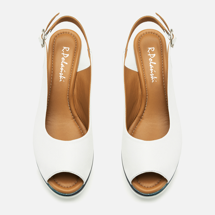 Sandały R.Polański 2118 - Biały Lico
