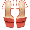 Sandały R.Polański 1324 - Koralowy Zamsz