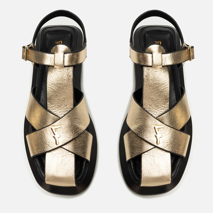 Sandały R.Polański 2163 - Złoty Lico