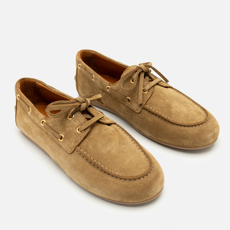 Mokasyny R.Polański 2135 - Camel Zamsz