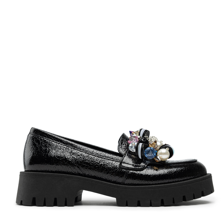 Mokasyny R.Polański 1696 - Czarny Naplak