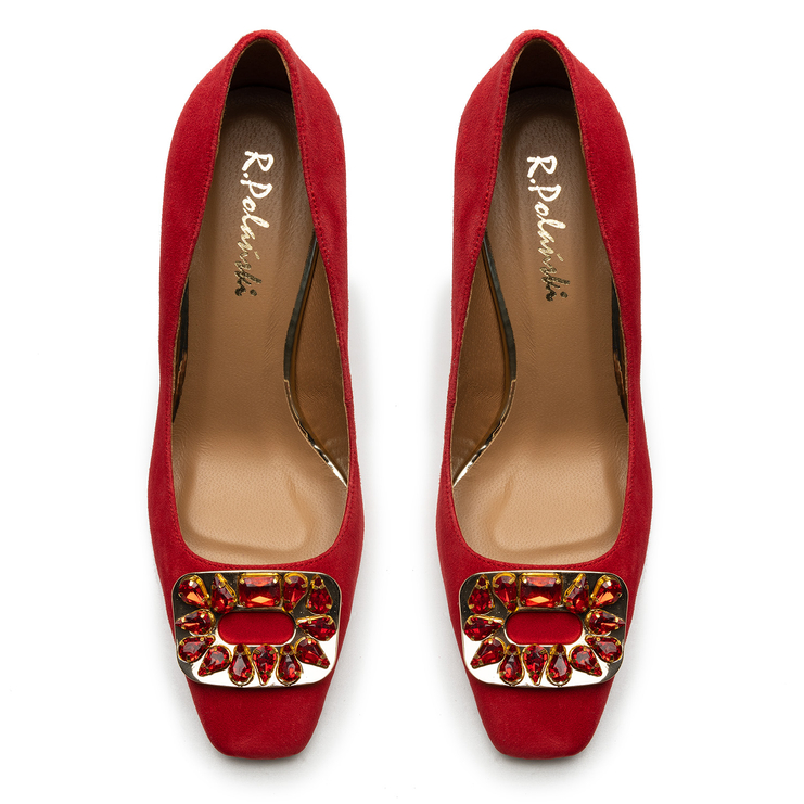 Czółenka R.Polański 1673 - Czerwony Zamsz