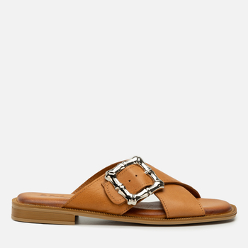 Klapki R.Polański 2152 - Camel Lico