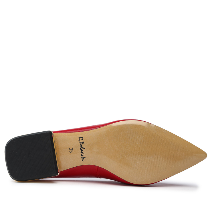 Klapki 1013 - Czerwony Lico