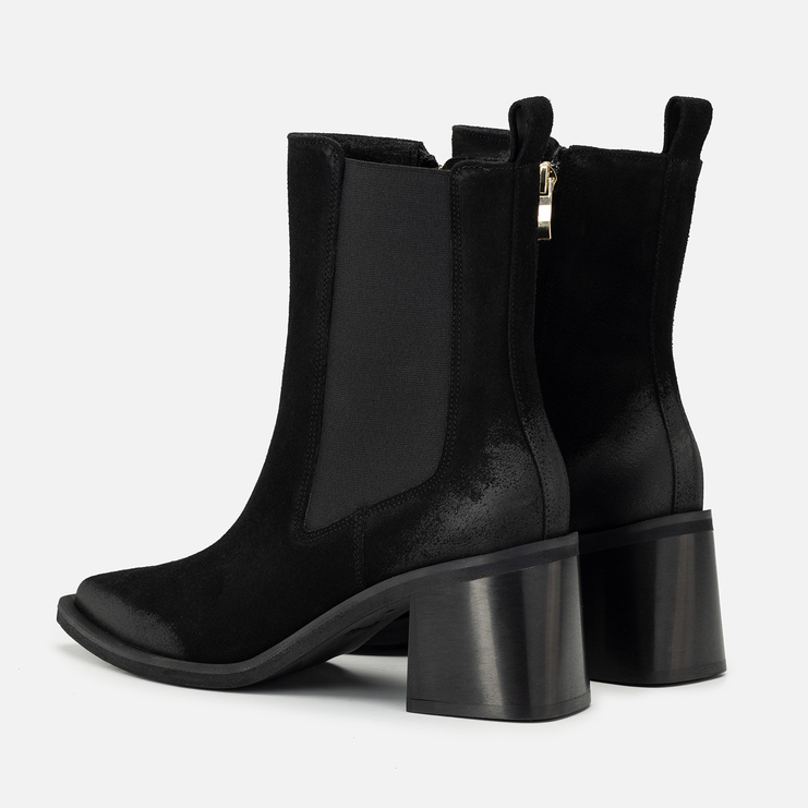 Botki R.Polański 2034/K - Czarny Zamsz