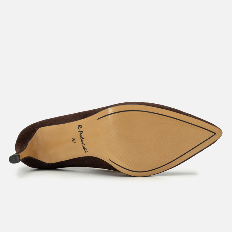 Czółenka R.Polański 2256 - Brązowy Zamsz