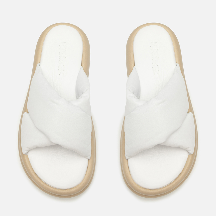 Klapki R.Polański 2198 - Biały Lico