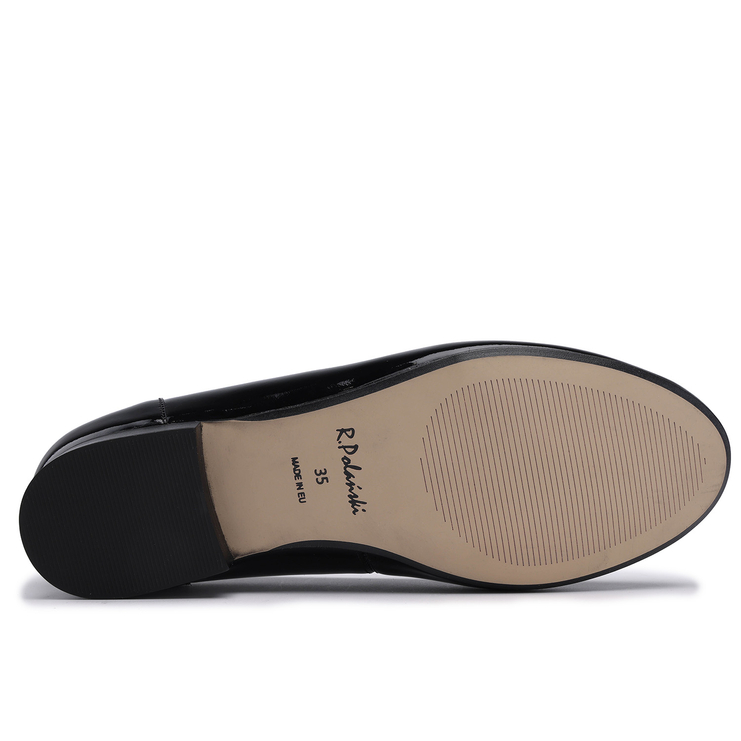 Baleriny 1138 - Czarny Lakier Comfort