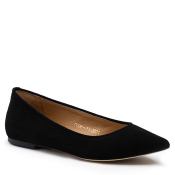 Baleriny 727 - Czarny Zamsz