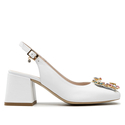 Sandały R.Polański 1630 - Biały Polina Lico