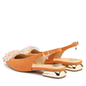 Sandały 1015 - Pomarańczowy Zamsz