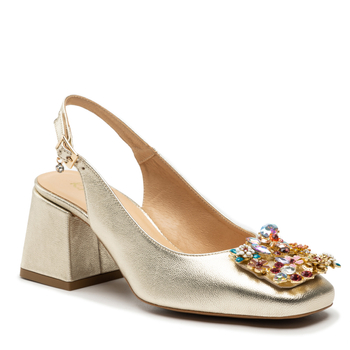 Sandały R.Polański 1630 - Złoty Lico