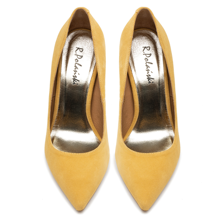 Czółenka R.Polański A001 - Yellow Zamsz