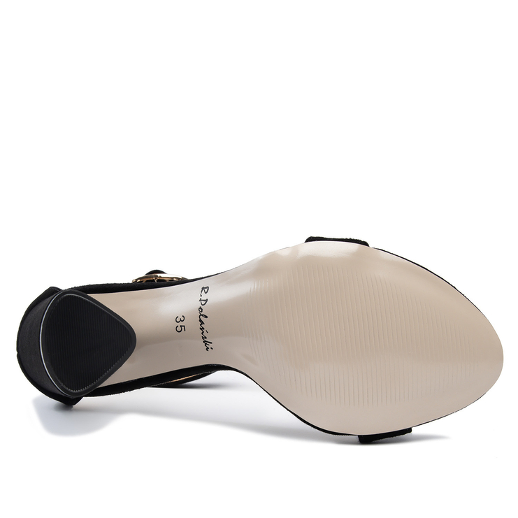 Sandały 876 - Czarny Zamsz