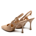 Sandały R.Polański 1442 - Beżowy Zamsz