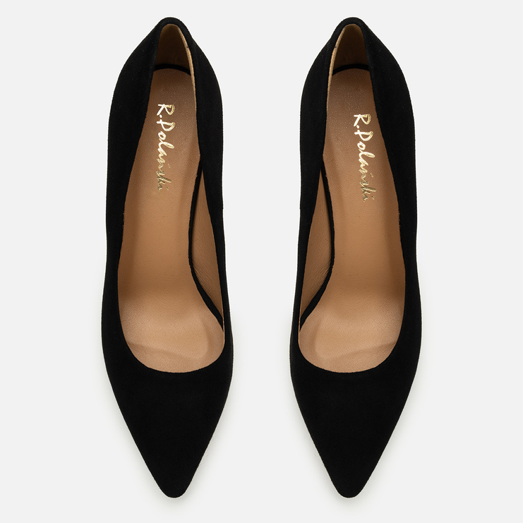 Czółenka R.Polański 2256 - Czarny Zamsz