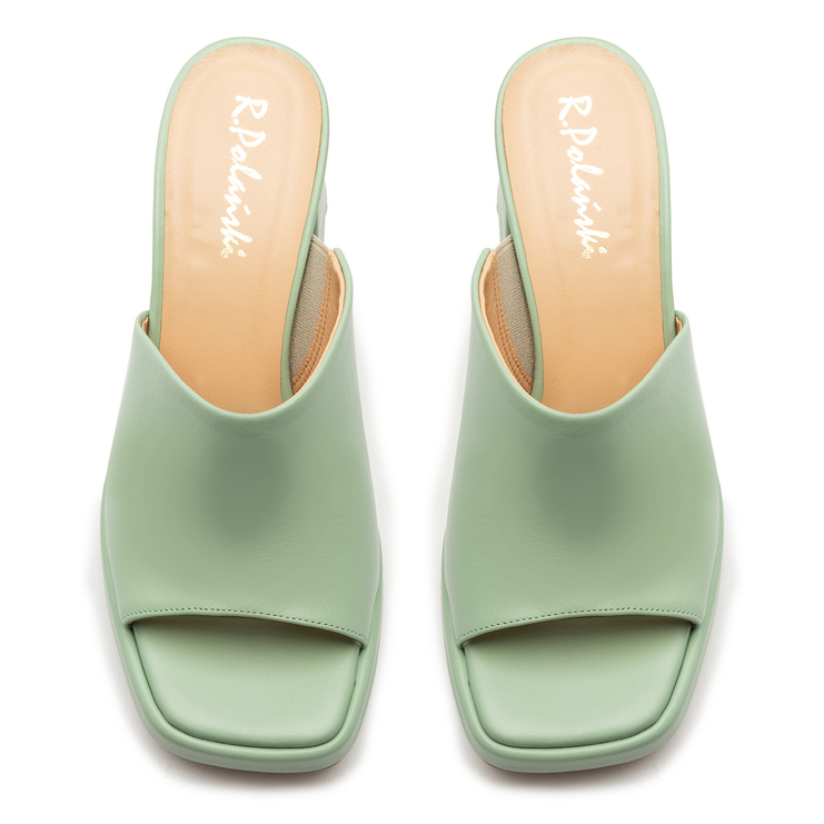 Klapki R.Polański 1648 - Zielony Polina 586 Lico