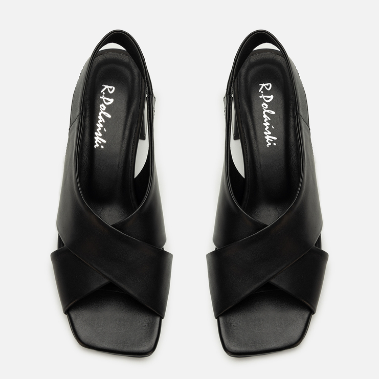 Sandały R.Polański 2180 - Czarny Lico