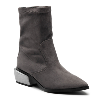 Botki R.Polański 1577 - Grafit Zamsz