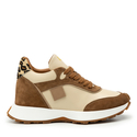 Sneakersy R.Polański 2113 - Beżowy Lico/Brązowy Zamsz