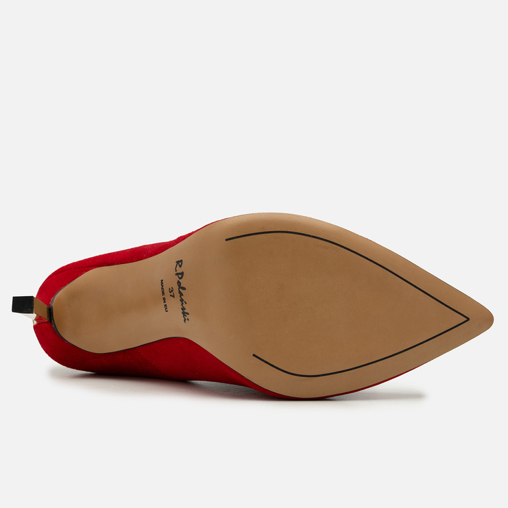 Szpilki 1044 - Czerwony Zamsz