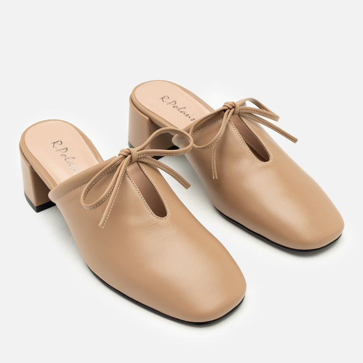 Klapki R.Polański 2132 - Camel Lico