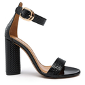Sandały 876 - Czarny Lakier Plecionka