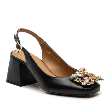 Sandały R.Polański 1630 - Czarny Polina 550 Lico