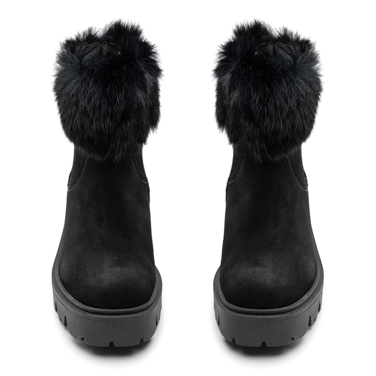 Botki R.Polański 1403 - Czarny Zamsz/Lis