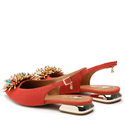 Sandały R.Polański 1488/L - Koralowy Zamsz