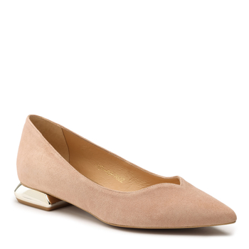 Baleriny R.Polański 1006 - Beżowy Zamsz