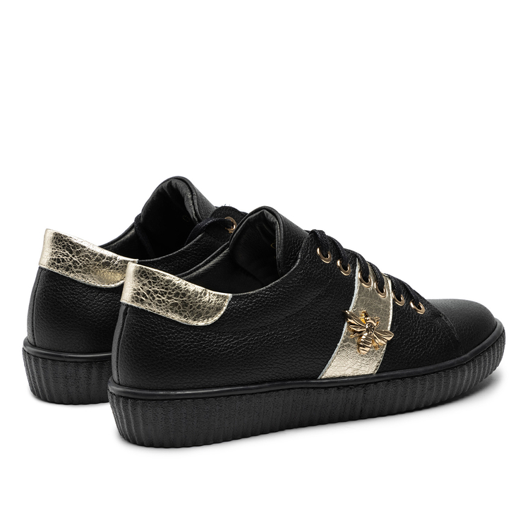 Sneakersy R.Polański 961 - Czarny Lico/Złoty