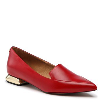 Mokasyny 989 - Czerwony Lico