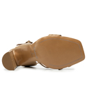 Sandały R.Polański 1676 - Camel Lico