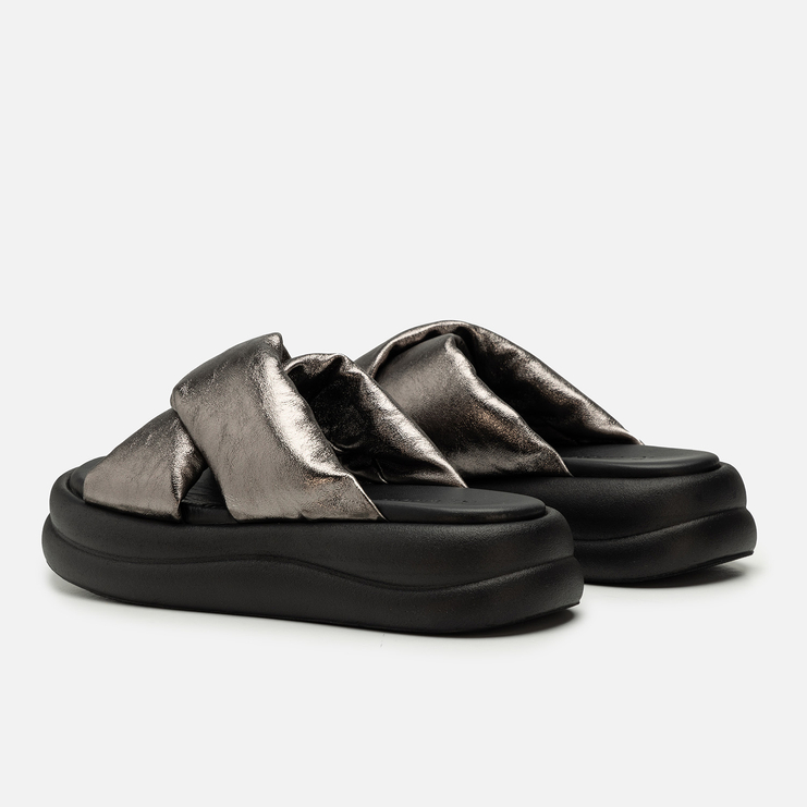 Klapki R.Polański 2198 - Grafitowy